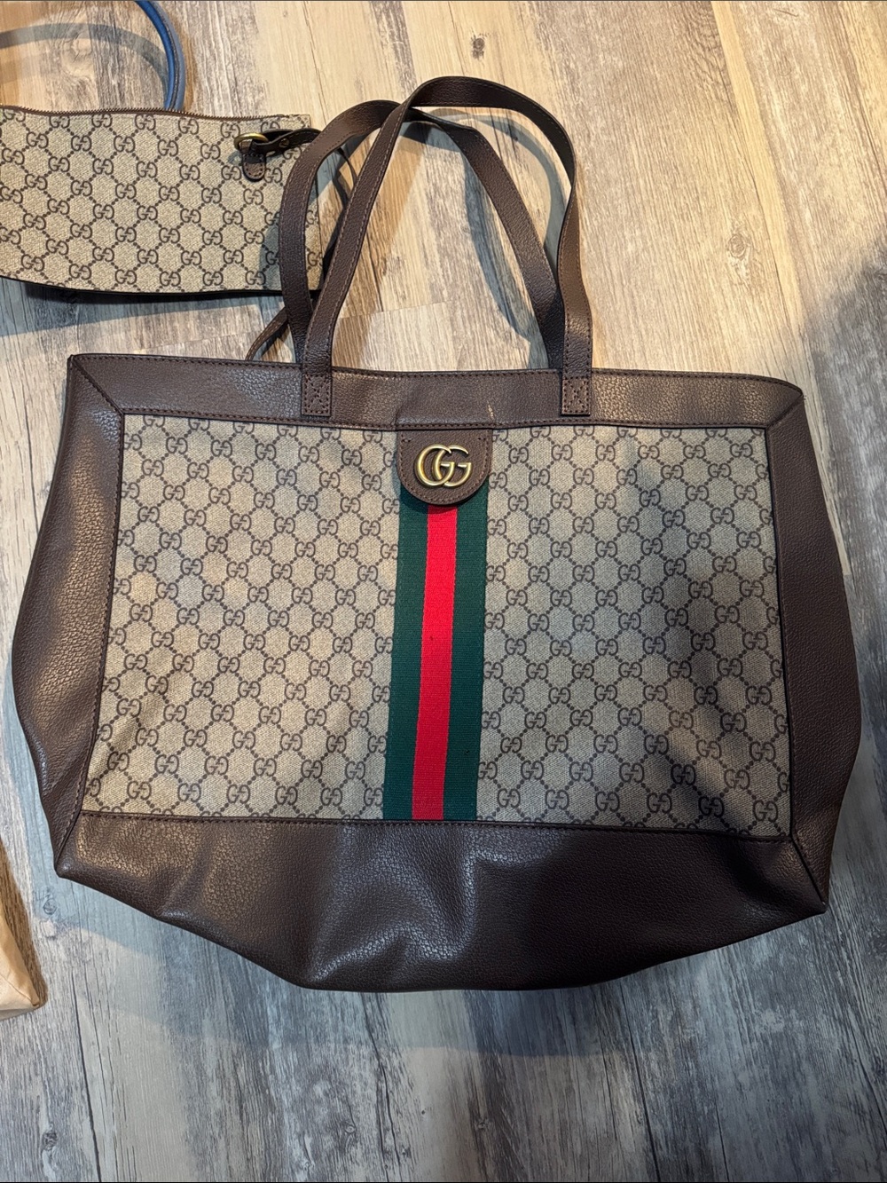Gucci Beige Leather Interior Tote